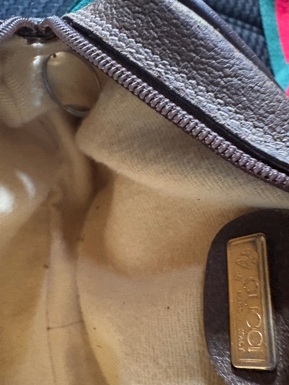Gucci Brown Monogram Canvas Crossbody with Green-Red Web Stripe - Picture 3 of 6